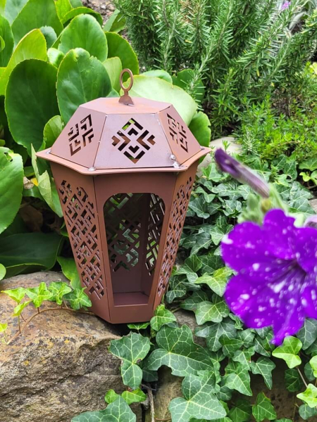 Edelrost Laterne Vintage zum Hängen