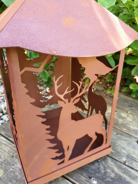 Edelrost Laterne Winterkinder