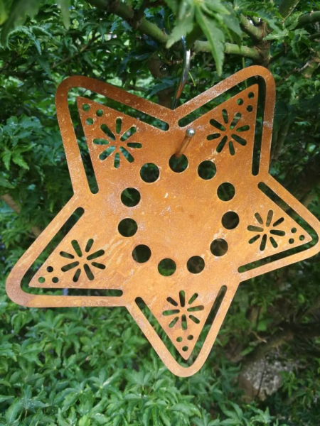 Edelrost Stern Olaf mit Kreismuster