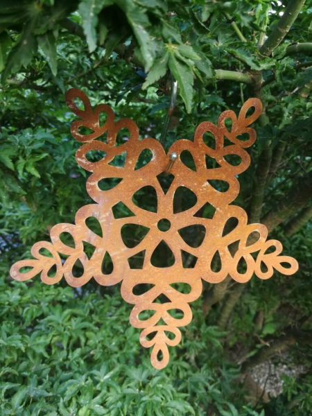 Edelrost Stern Xaver mit Schlingen