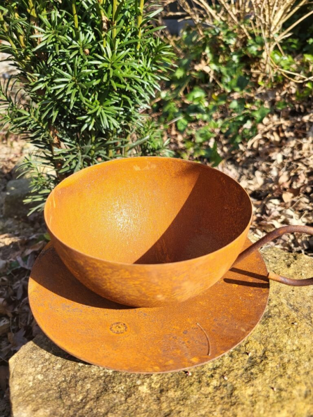 Edelrost Tasse zum Bepflanzen, klein