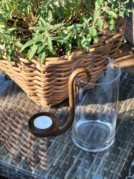 Edelrostoptik Kerzenhalter zum Einhängen