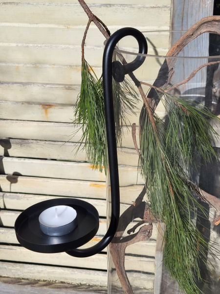 Kerzenhalter zum Einhängen, groß, schwarz