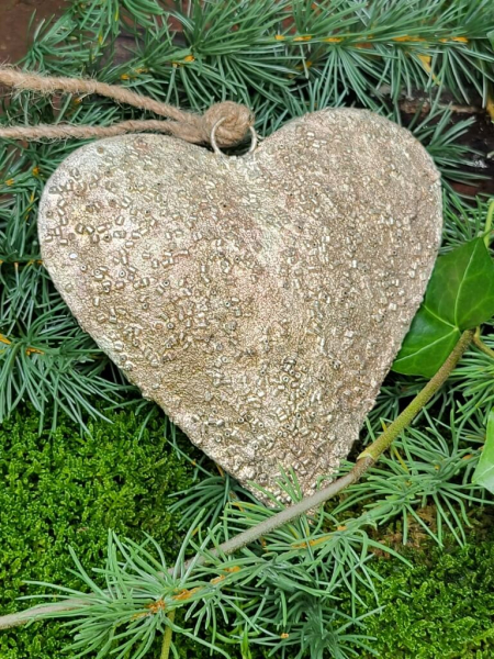 Kunststoffhänger Herz Dost, gold