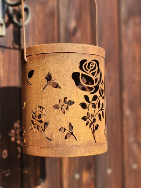 Edelrost LED Solarlaterne Welcome