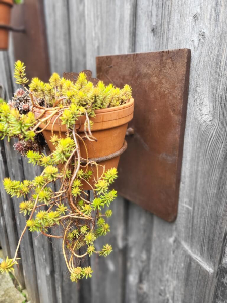 Edelrost Topfhalter inkl. Harztopf