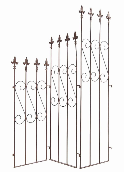 Edelrost Zaun Paravent, 3-teilig