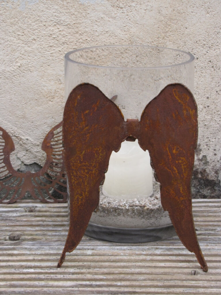 lange Edelrost Engelsflügel zum Einhängen