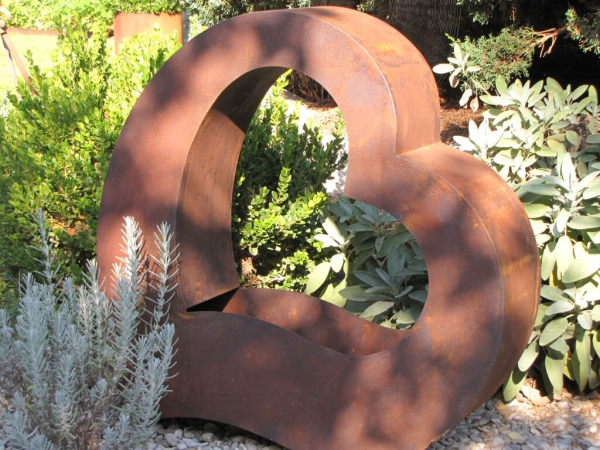 Edelrost Dekoobjekt Pflanzschale Herz groß