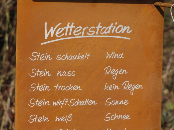 Edelrost Wetterstation zum Hängen