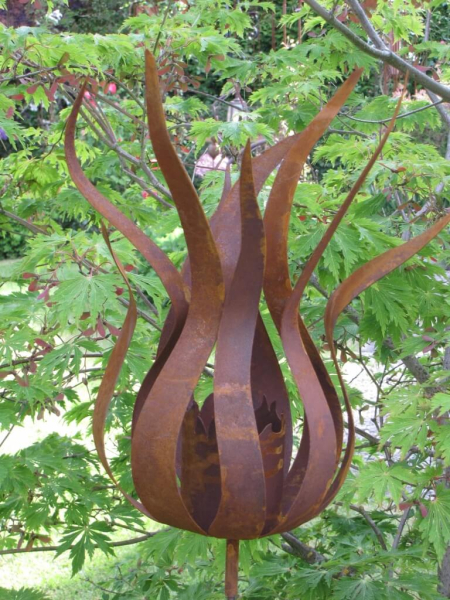 Edelrost Gartenstecker Feuerblume Fiamma, klein