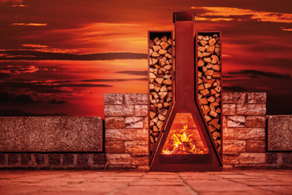 Edelrost Kaminofen Twin