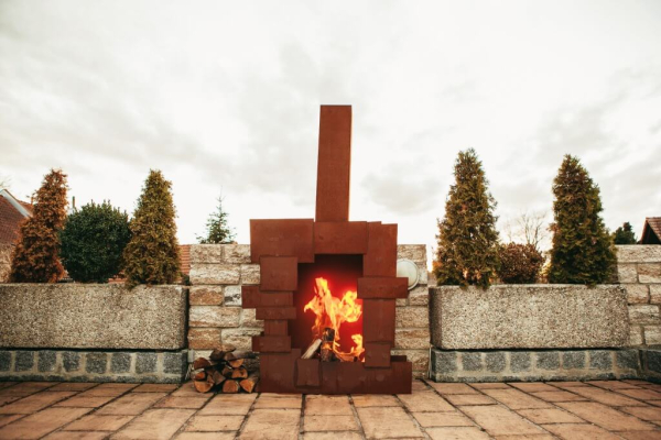 Edelrost Kaminofen Oldstyle