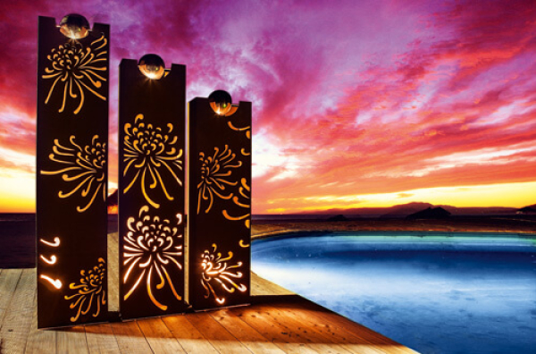 Edelrost Dekosäule Pusteblume, 3 Größen