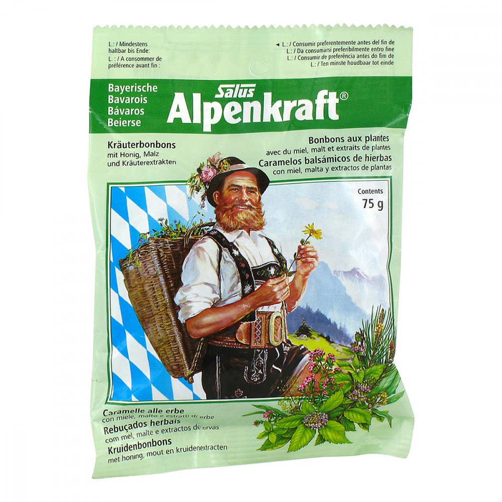 Alpenkraft Kräuterbonbons mit Honig+malz Salus