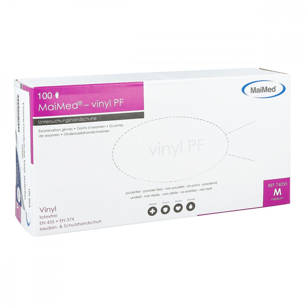 Maimed Handschuhe Vinyl puderfrei unsteril mittel
