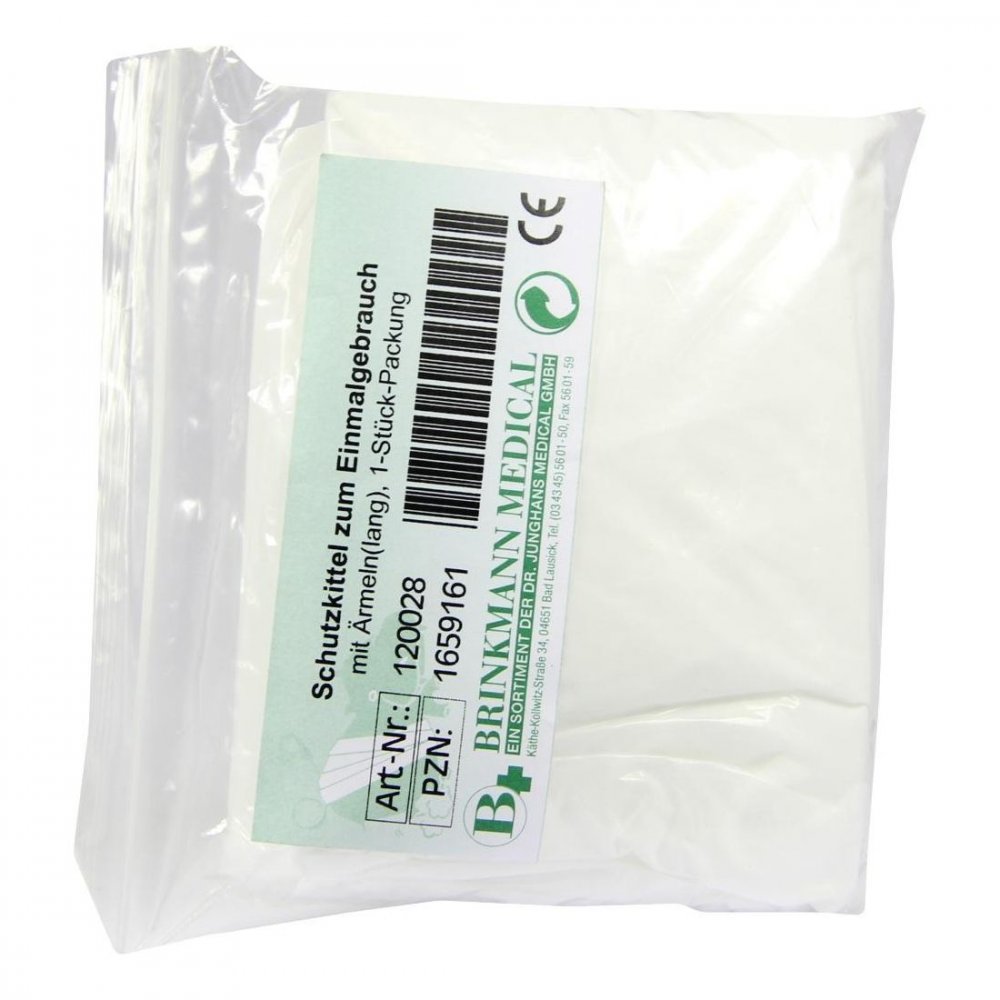 Einmal Schutzkittel mit ärmel