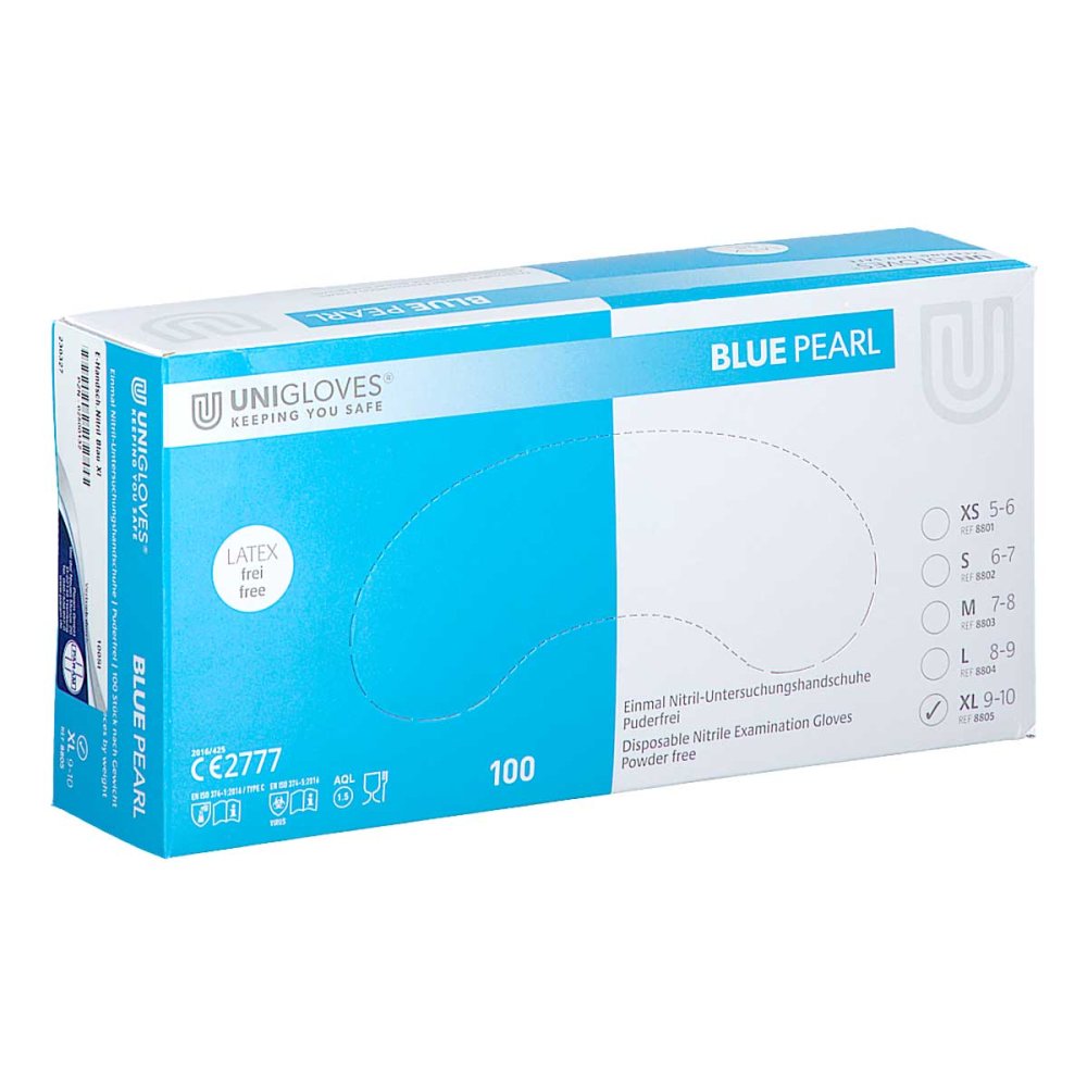 Handschuhe Einmal Nitril Xl blau