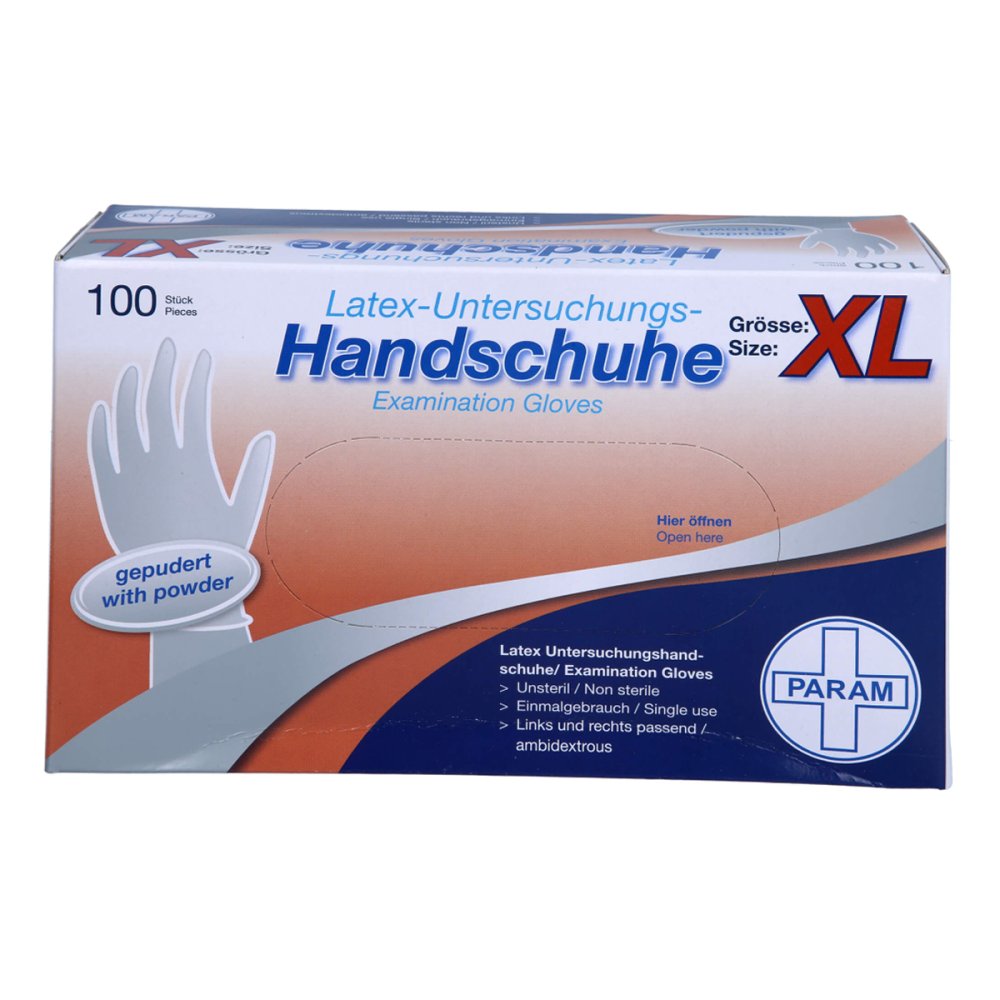 Handschuhe Einmal Latex gepudert Xl