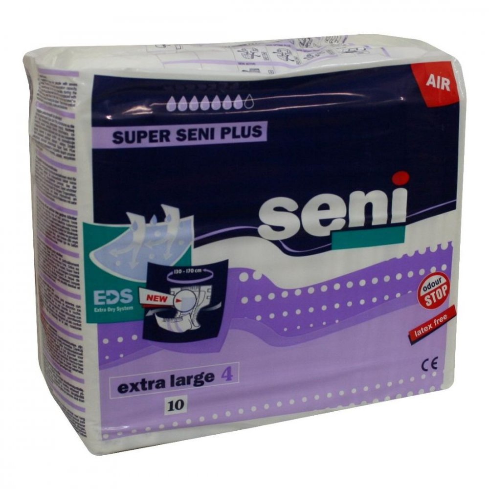 Super Seni Größe 4 extra large plus Windeln Nacht Er.