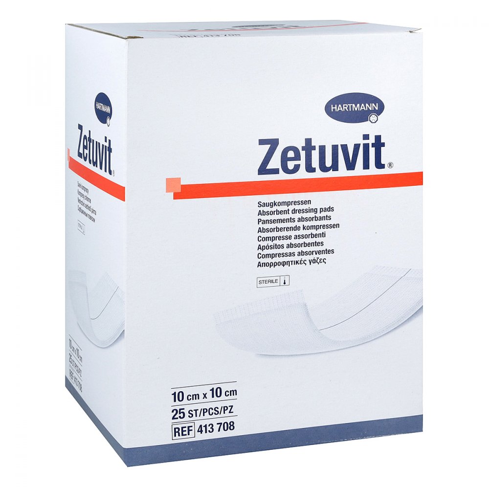 Zetuvit Saugkompresse steril 10x10 cm