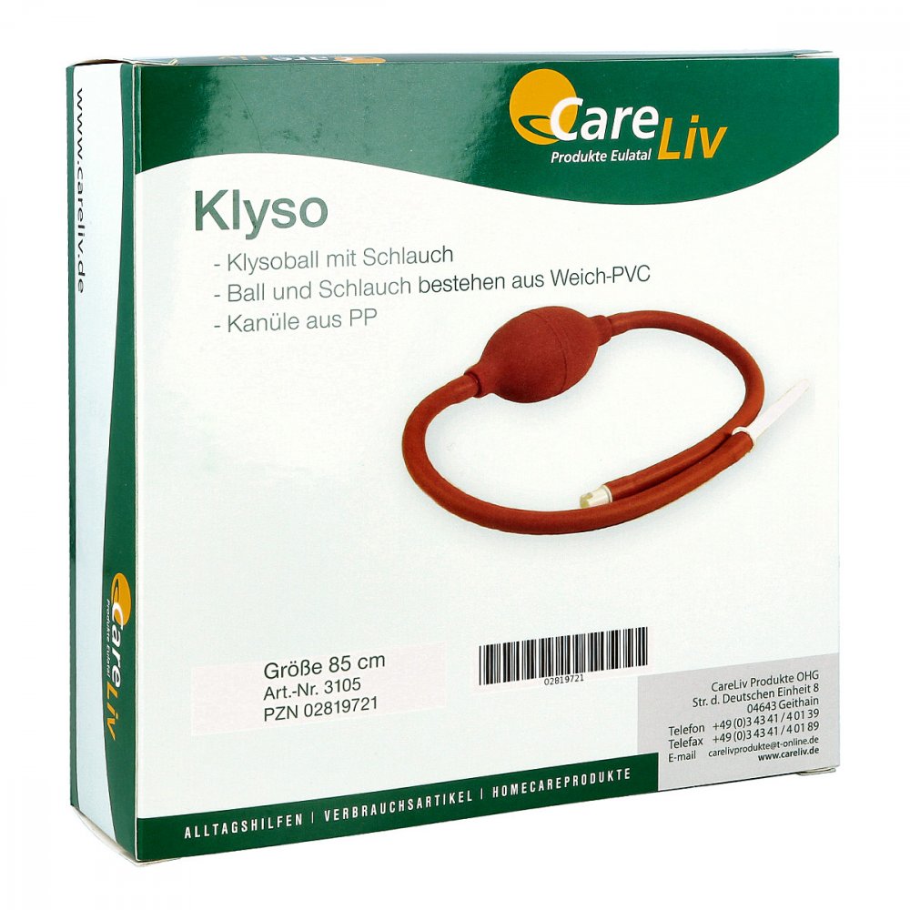 Klyso komplett 85cm Schlauch und Kanüle