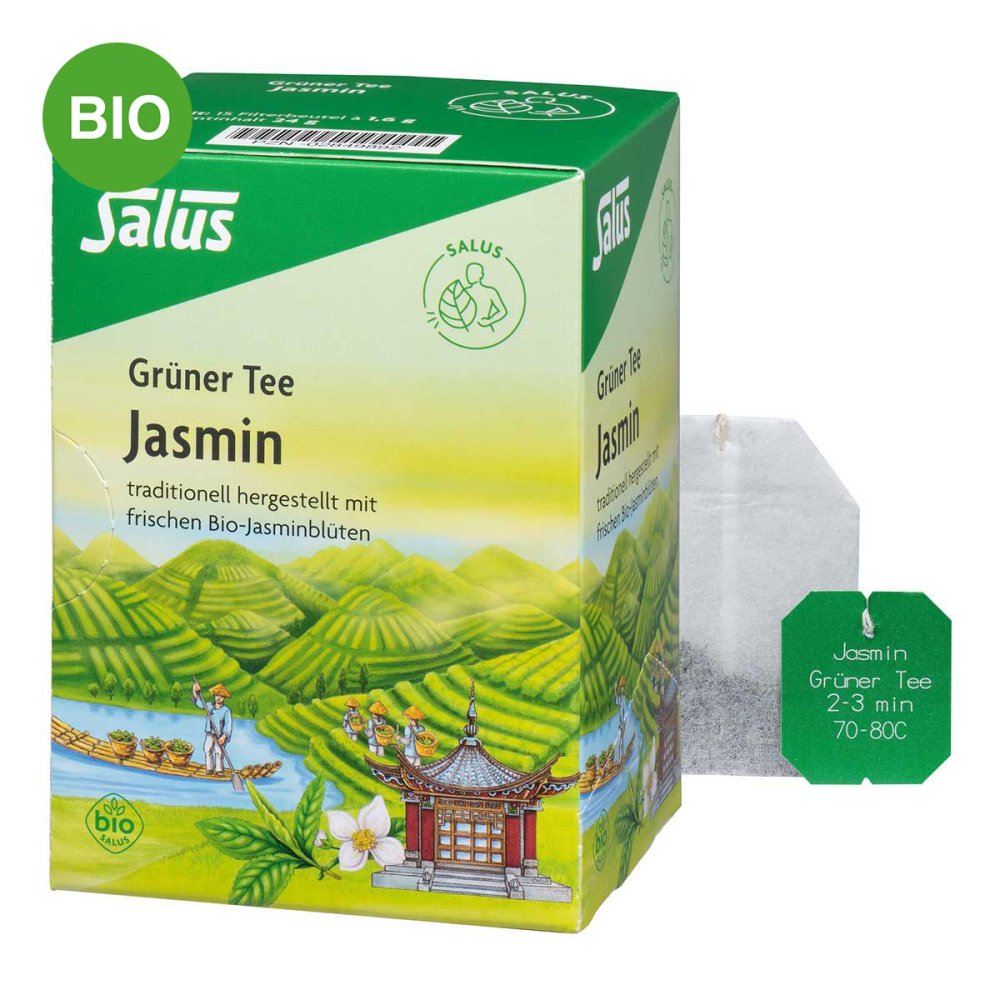 Grüner Tee Jasmin Bio Salus Filterbeutel