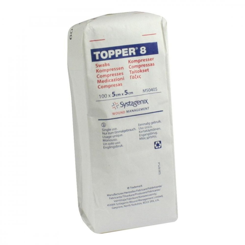 Topper 8 Kompr.unsteril 5x5 cm