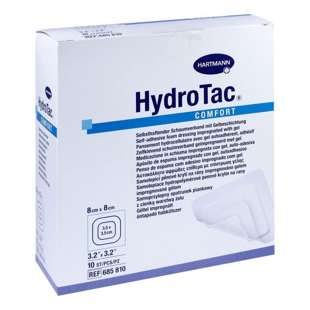 Hydrotac comfort Schaumverband 8x8 cm steril