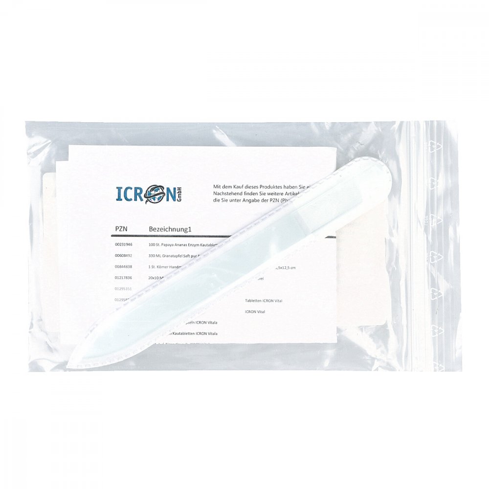 Glasnagelfeile 2x11x135 spitz mit Hülle Arvitax