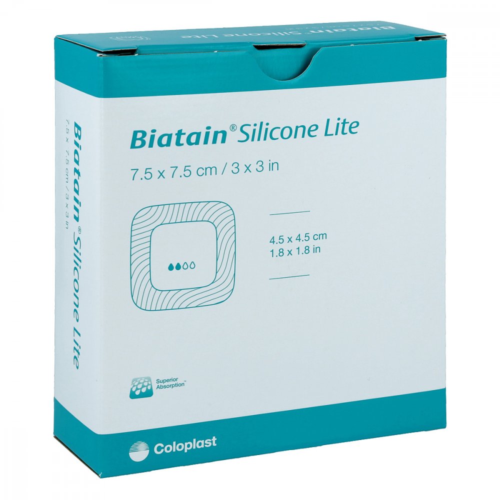 Biatain Silicone Lite Schaumverband 7,5x7,5 cm