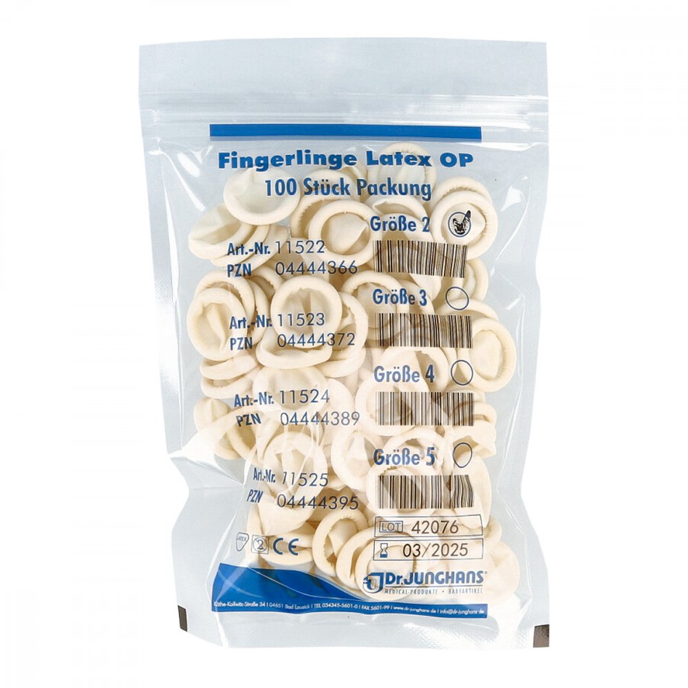 Fingerling Op Latex Größe 2 gerollt