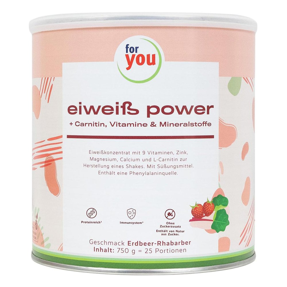 For You Eiweiss Power Erdbeere Rhabarber