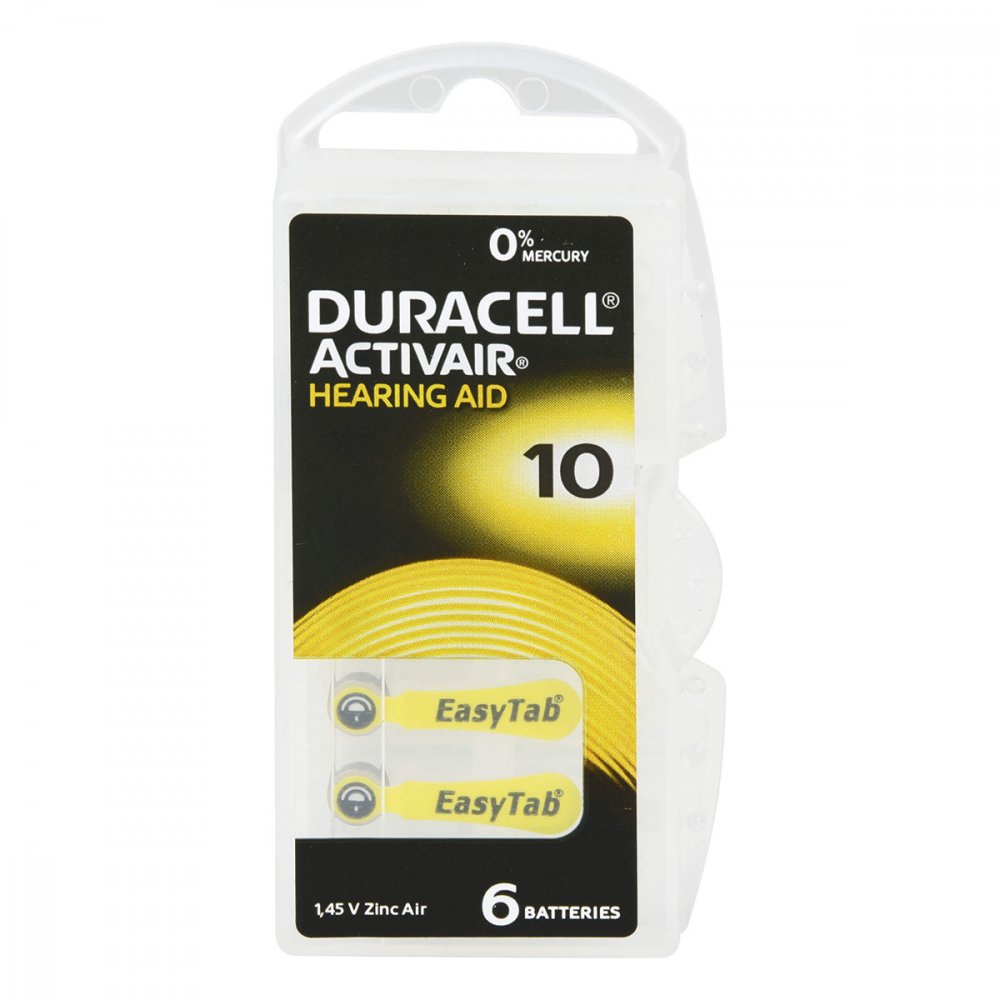 Batterien für Hörgeräte Duracell 10