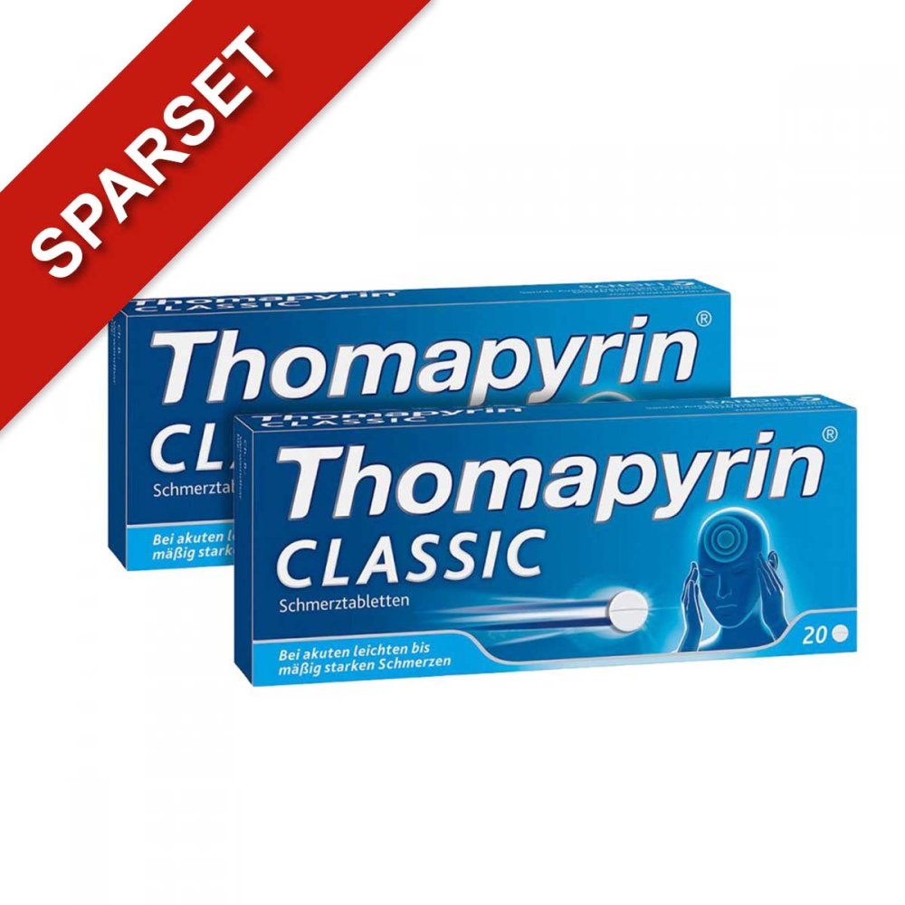 Thomapyrin CLASSIC Schmerztabletten bei Kopfschmerzen Doppelpack
