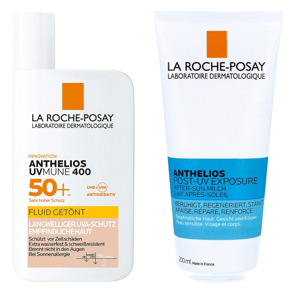 Anthelios Invisible Fluid 400 Getönt + Anthelios After-Sun Milch