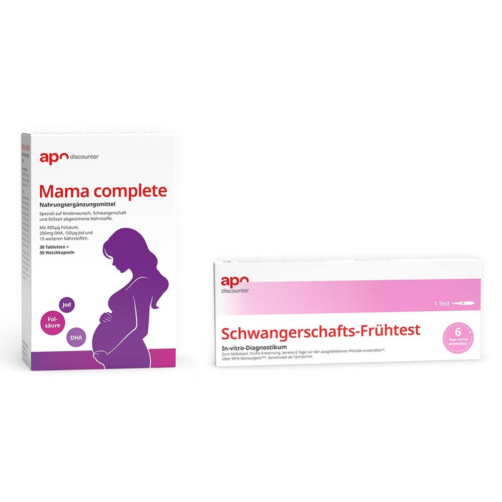 Sparset: Mama complete + Schwangerschaftstest Schnelltest