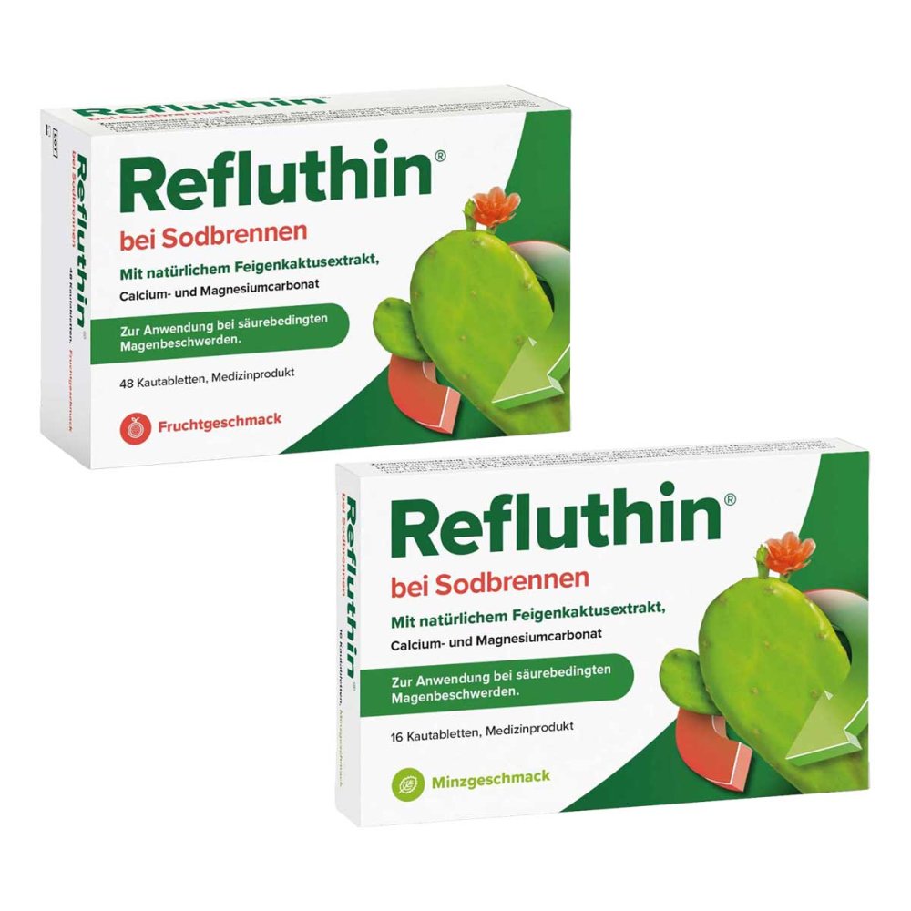 Refluthin Frucht und Refluthin Minze