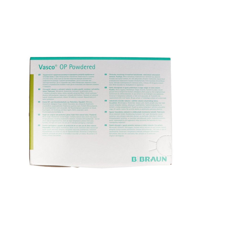 Vasco Op Powdered Handschuhe latex Größe 7,5 naturweiss