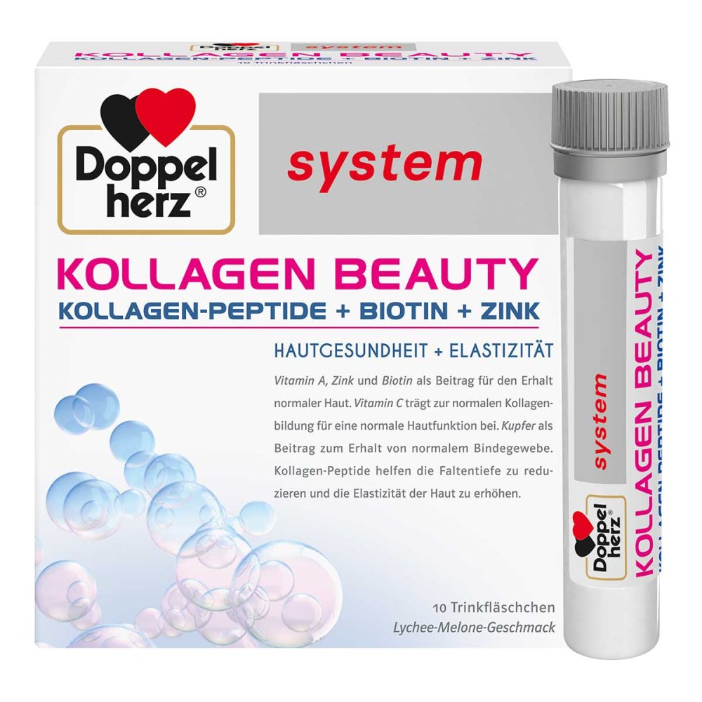 Doppelherz Kollagen Beauty system Trinkfläschchen