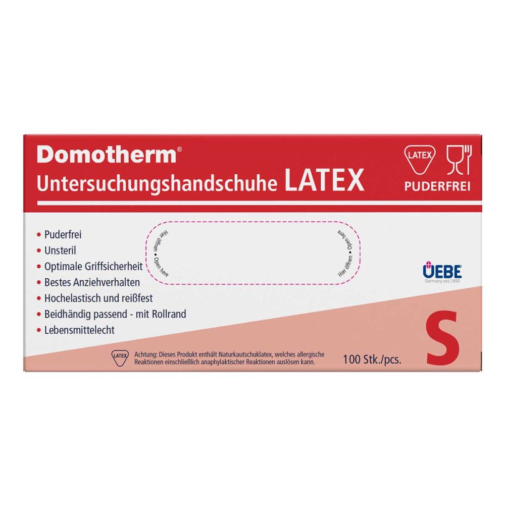 Domotherm Untersuchungshandschuhe Latex Unsteril Puderfrei S Bla