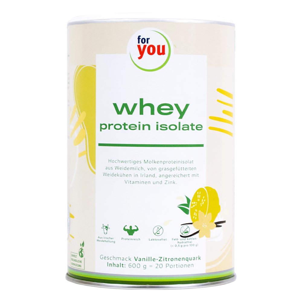 For You Whey Protein Isolate Vanille-zitronenquark