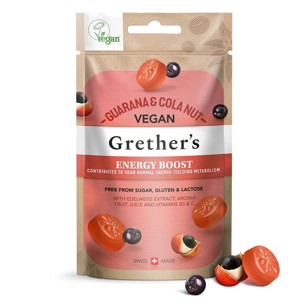 Grethers Vegan Energy Boost Guarana & Cola Nut