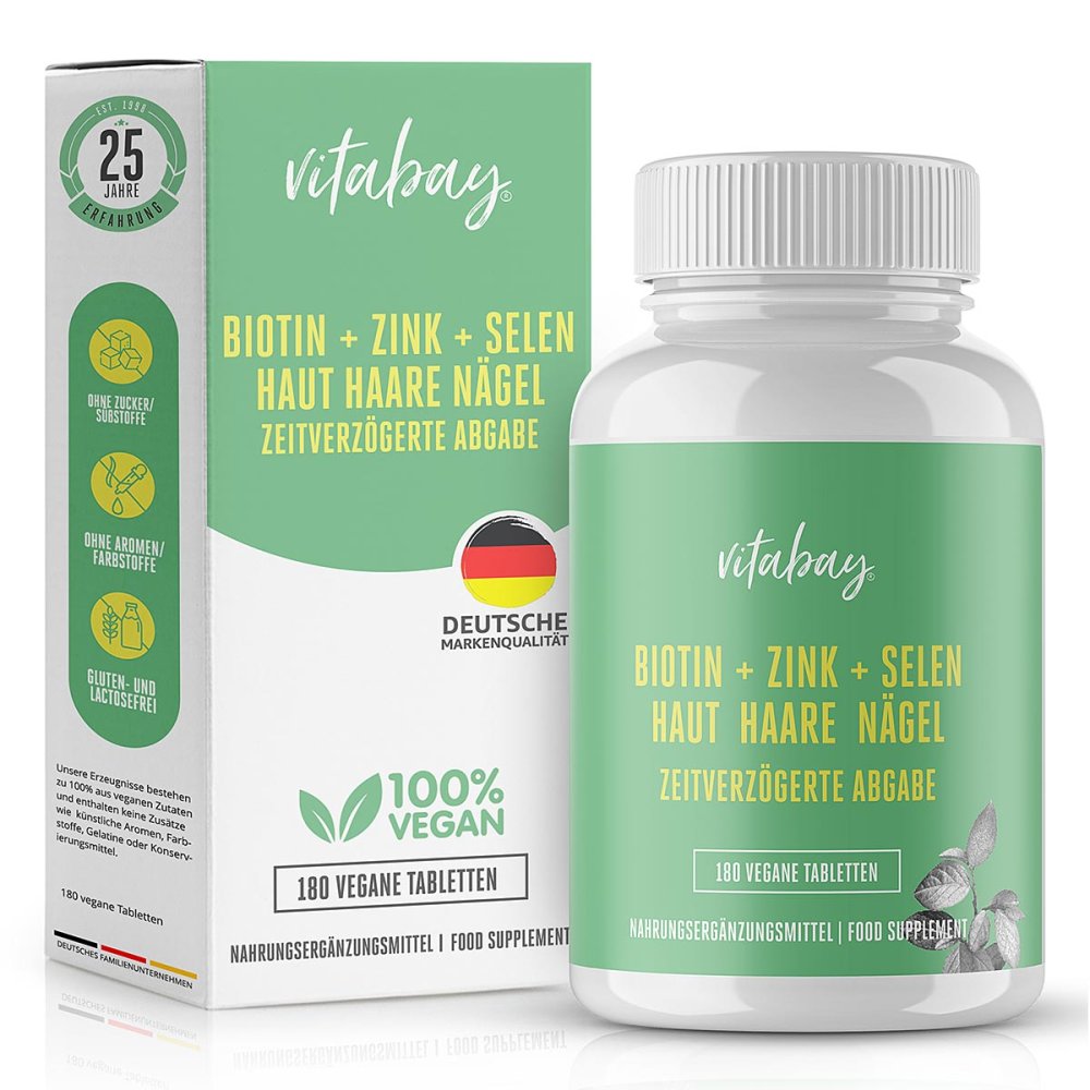 Vitabay D-Biotin 10 mg Depot + Selen 110 mcg + Zink 10 mg Tablet