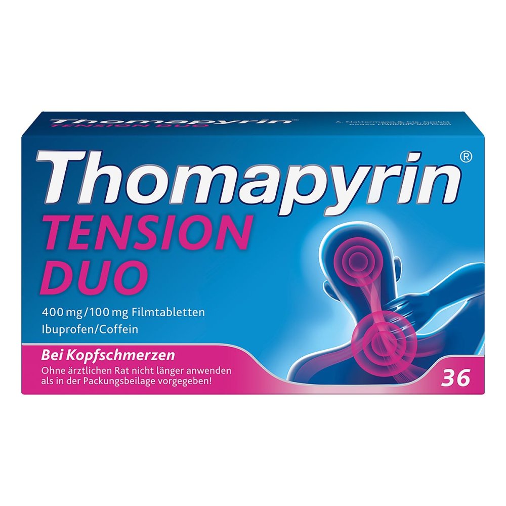 Thomapyrin TENSION DUO bei Kopfschmerzen: Ibuprofen/Coffein