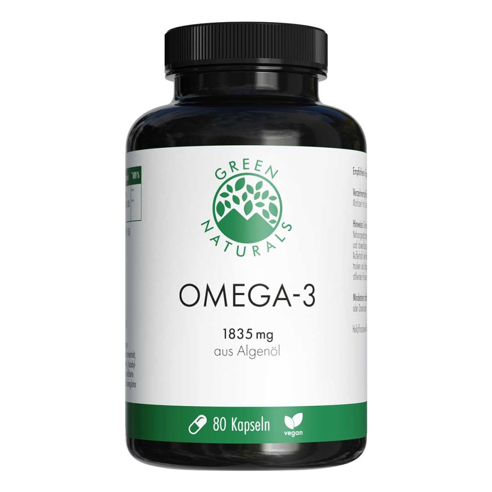 GREEN NATURALS Omega-3 Kapseln 1835mg vegan + DHA