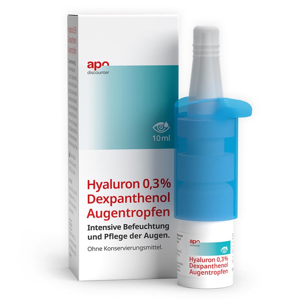 Pflegende Augentropfen Hyaluron & Dexpanthenol v. apodiscounter