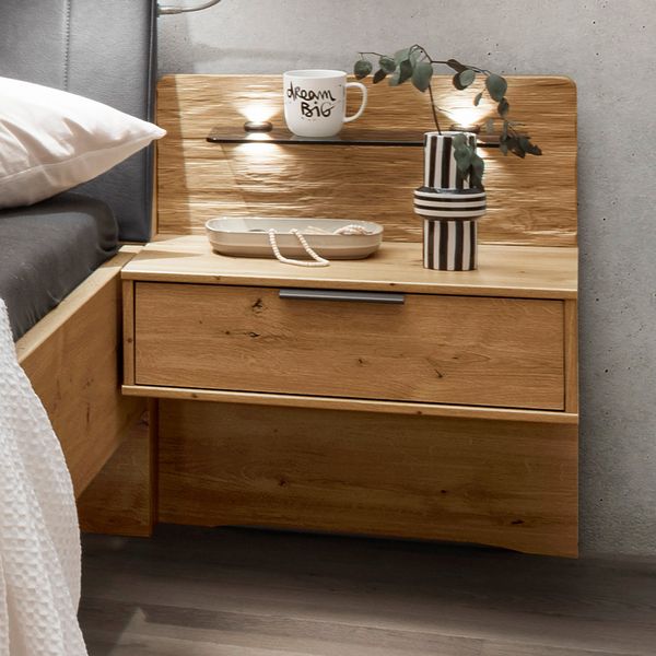 Schwebenachttisch Mateo Eiche Dekor