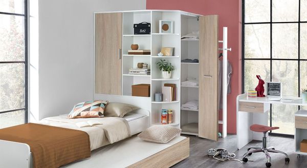 Eck-Kleiderschrank Solero begehbar