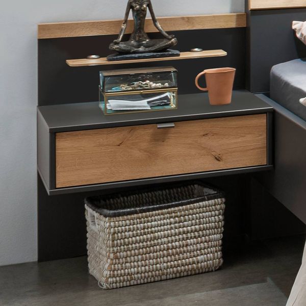 Schwebenachttisch Marcelino Eiche Dekor